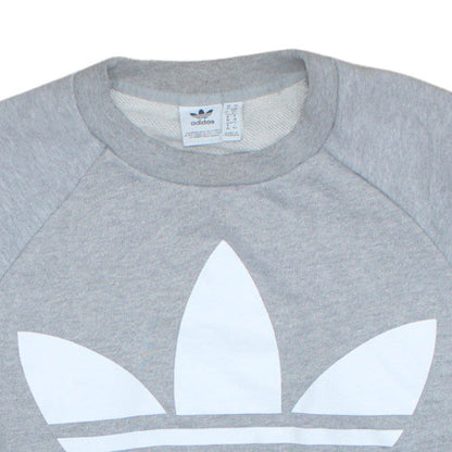 Womens UK Size 10 adidas Grey Pullover Sweatshirt