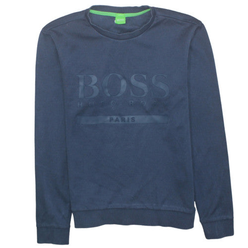Mens UK Size M HUGO BOSS Blue Pullover Sweatshirt