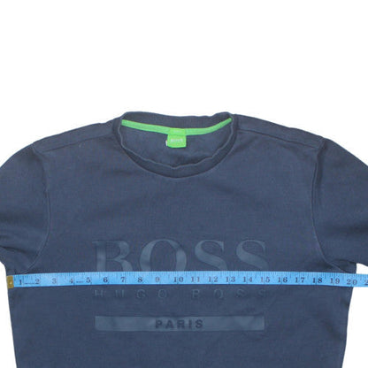 Mens UK Size M HUGO BOSS Blue Pullover Sweatshirt
