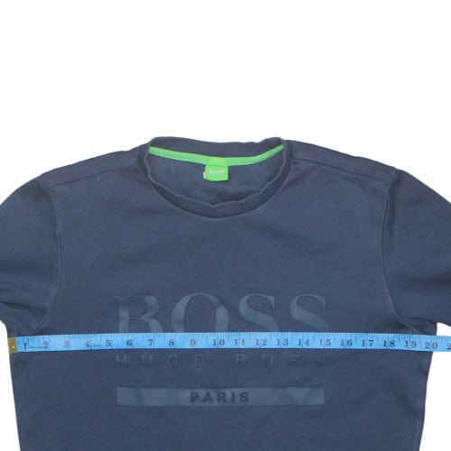 Mens UK Size M HUGO BOSS Blue Pullover Sweatshirt