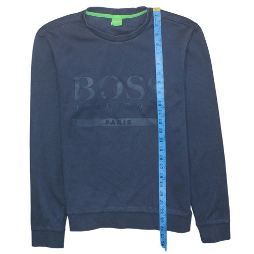 Mens UK Size M HUGO BOSS Blue Pullover Sweatshirt