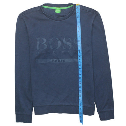 Mens UK Size M HUGO BOSS Blue Pullover Sweatshirt