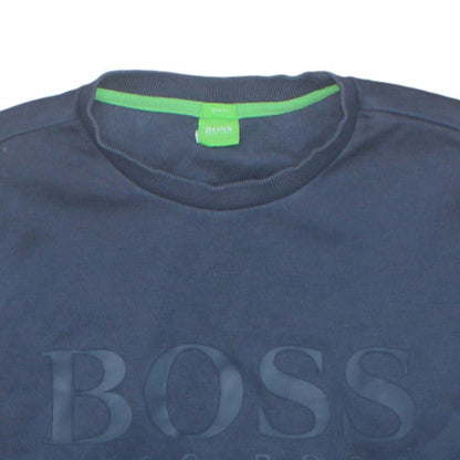 Mens UK Size M HUGO BOSS Blue Pullover Sweatshirt