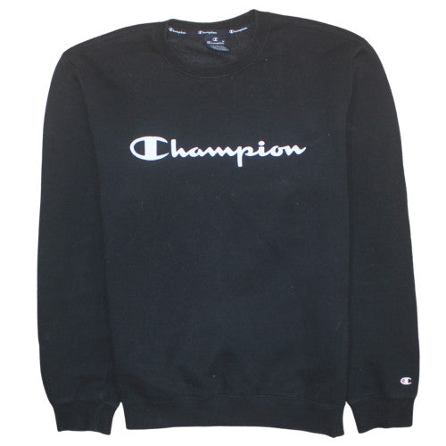 Mens UK Size XL Champion Black Pullover Sweatshirt