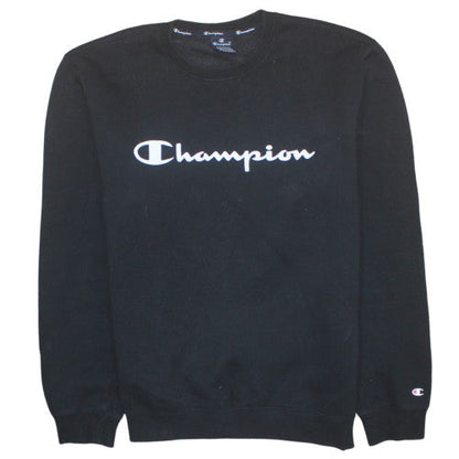 Mens UK Size XL Champion Black Pullover Sweatshirt