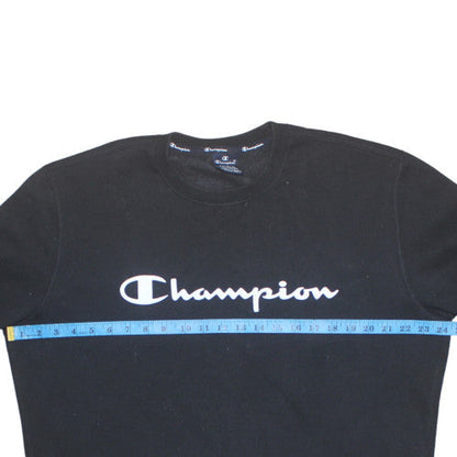 Mens UK Size XL Champion Black Pullover Sweatshirt