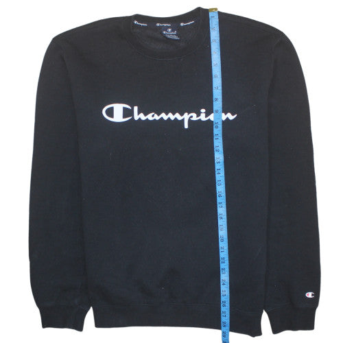Mens UK Size XL Champion Black Pullover Sweatshirt