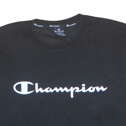 Mens UK Size XL Champion Black Pullover Sweatshirt