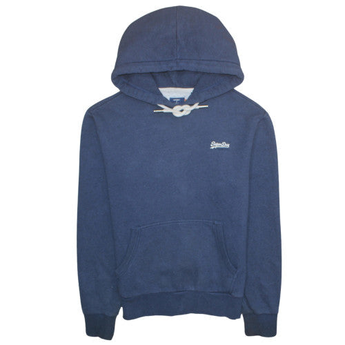 Mens UK Size M Superdry Blue Pullover Hoodie