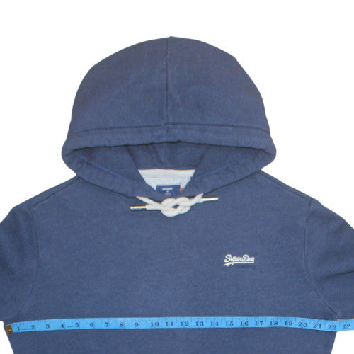 Mens UK Size M Superdry Blue Pullover Hoodie