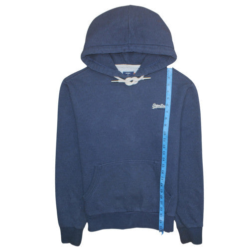Mens UK Size M Superdry Blue Pullover Hoodie