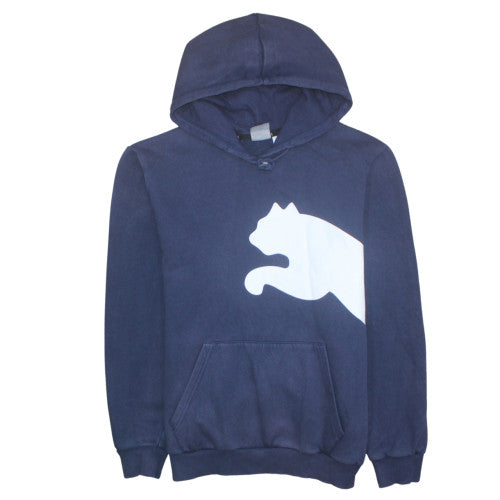 Mens UK Size L PUMA Blue Pullover Hoodie