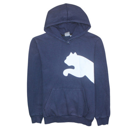 Mens UK Size L PUMA Blue Pullover Hoodie