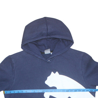 Mens UK Size L PUMA Blue Pullover Hoodie