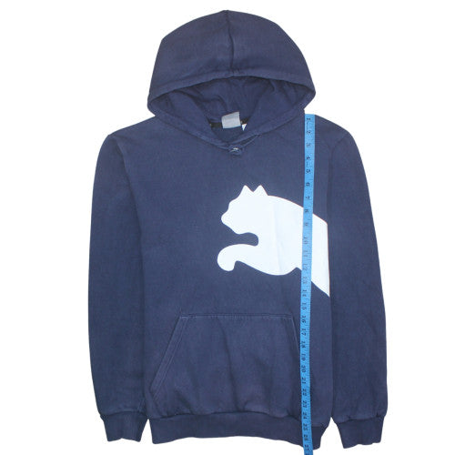 Mens UK Size L PUMA Blue Pullover Hoodie
