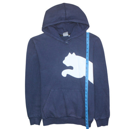 Mens UK Size L PUMA Blue Pullover Hoodie