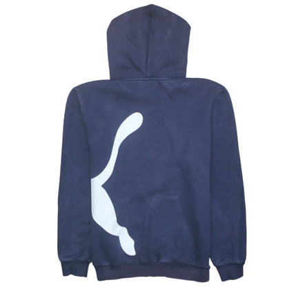 Mens UK Size L PUMA Blue Pullover Hoodie