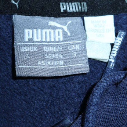 Mens UK Size L PUMA Blue Pullover Hoodie
