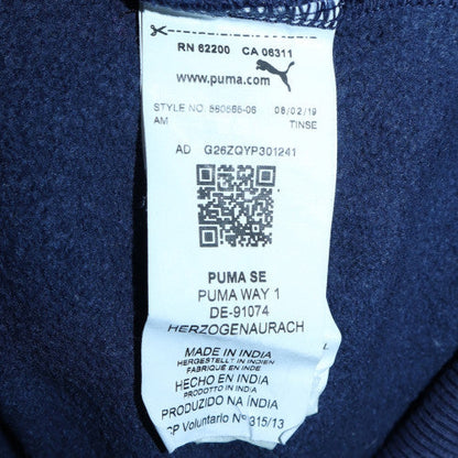 Mens UK Size L PUMA Blue Pullover Hoodie