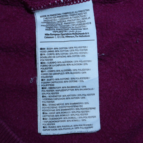 Womens UK Size S Nike Pink Pullover Hoodie
