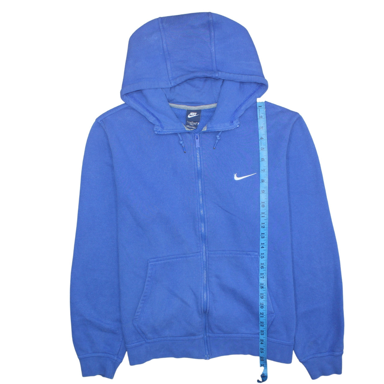 Mens UK Size XL Nike Blue Full Zip Hoodie