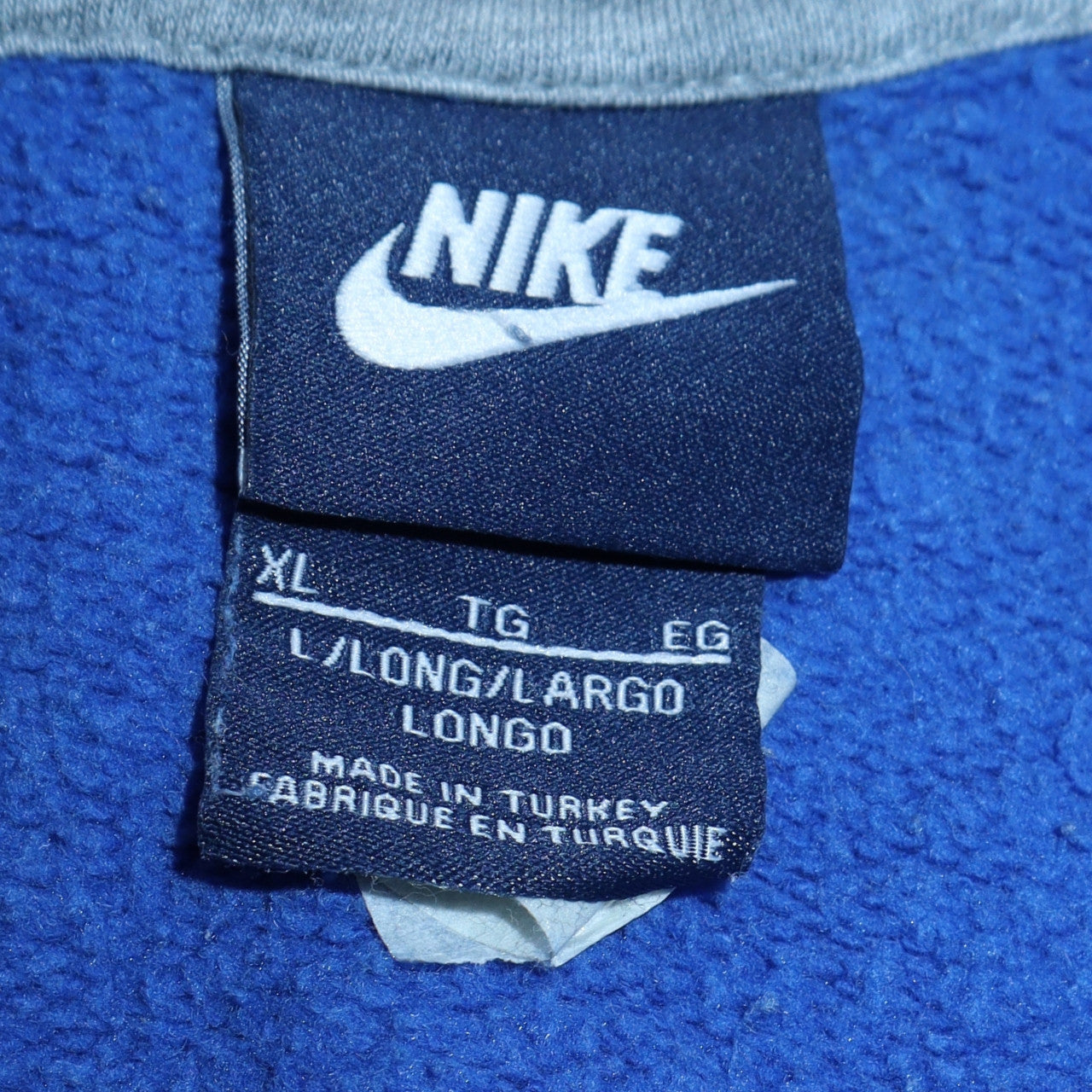 Mens UK Size XL Nike Blue Full Zip Hoodie