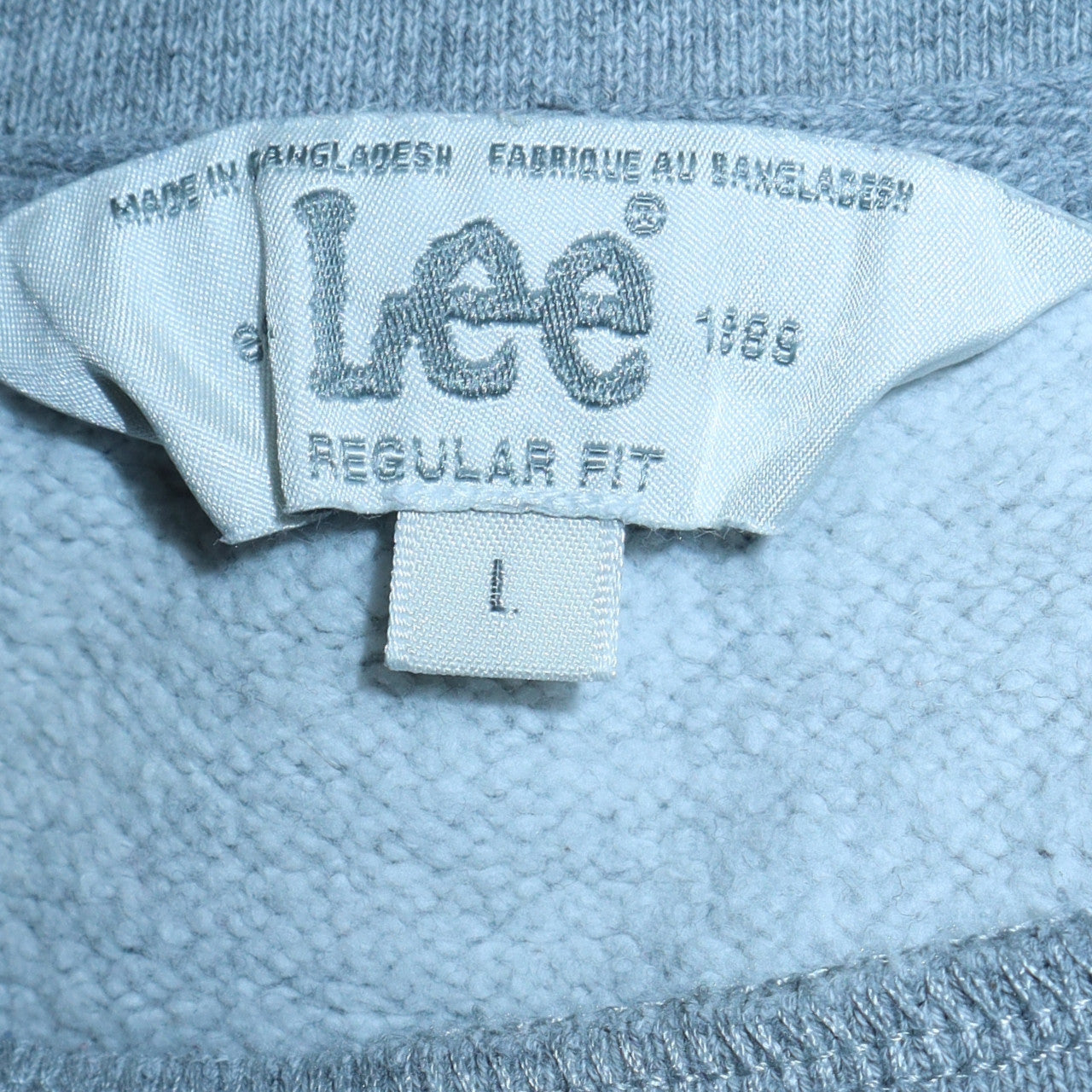 Mens UK Size L Lee Grey Pullover Sweatshirt
