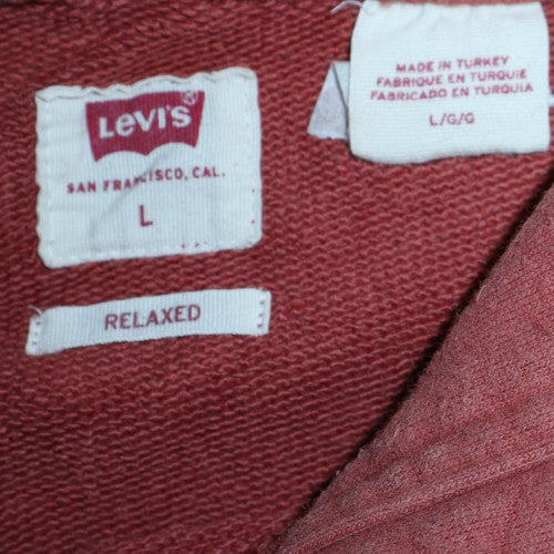 Mens UK Size L Levi's Brown Pullover Hoodie