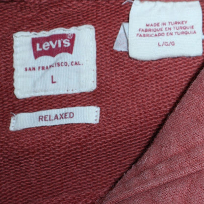 Mens UK Size L Levi's Brown Pullover Hoodie