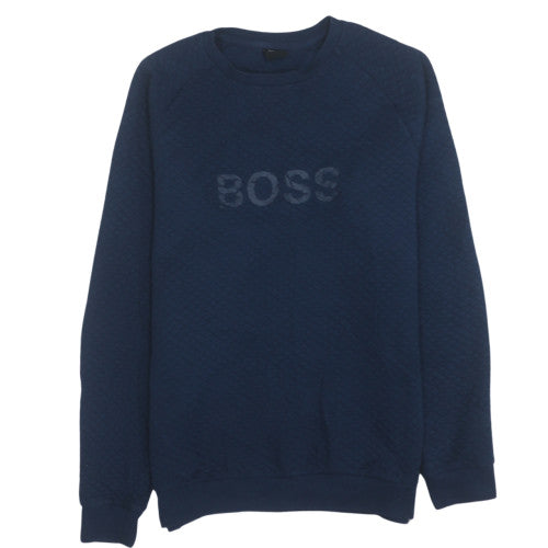 Mens UK Size M HUGO BOSS Blue Pullover Sweatshirt