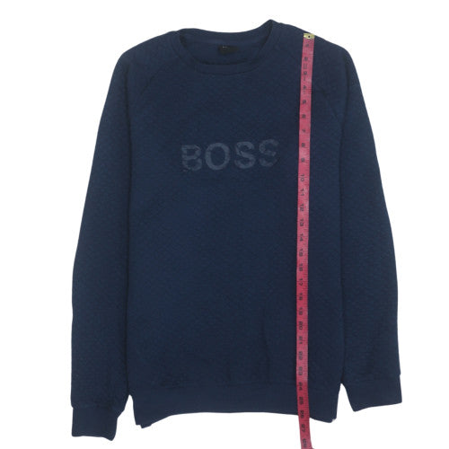 Mens UK Size M HUGO BOSS Blue Pullover Sweatshirt