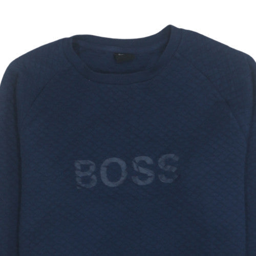 Mens UK Size M HUGO BOSS Blue Pullover Sweatshirt