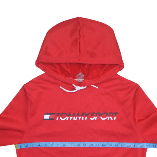 Mens UK Size M Tommy Sport Red Pullover Hoodie