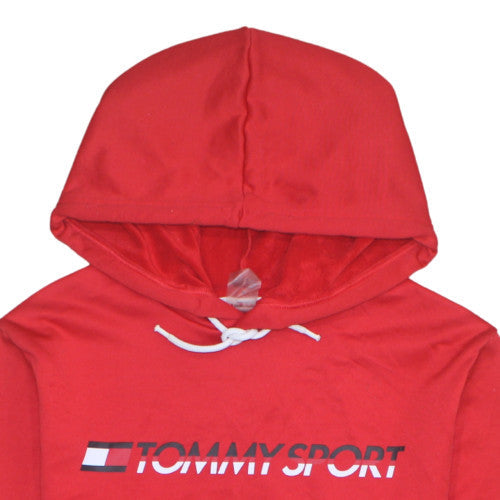 Mens UK Size M Tommy Sport Red Pullover Hoodie