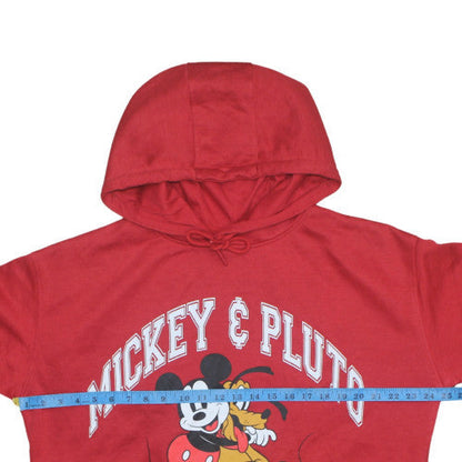 Womens UK Size L Disney Red Pullover Hoodie