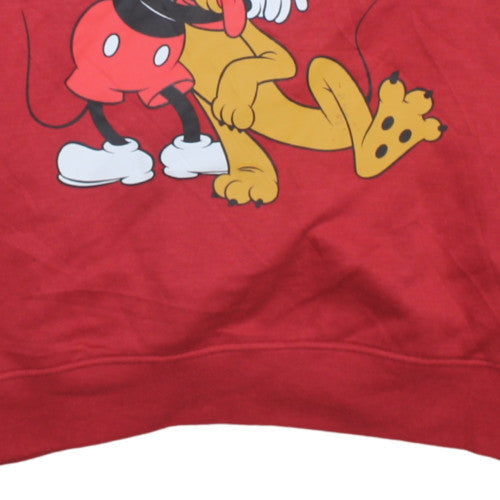 Womens UK Size L Disney Red Pullover Hoodie