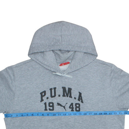 Mens UK Size L PUMA Grey Pullover Hoodie