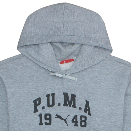 Mens UK Size L PUMA Grey Pullover Hoodie