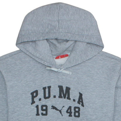 Mens UK Size L PUMA Grey Pullover Hoodie