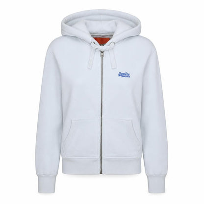 Womens UK Size XS Superdry White Full Zip Hoodie