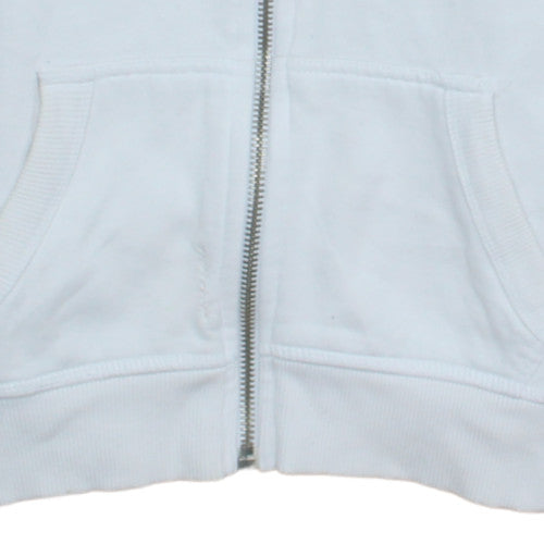 Womens UK Size XS Superdry White Full Zip Hoodie