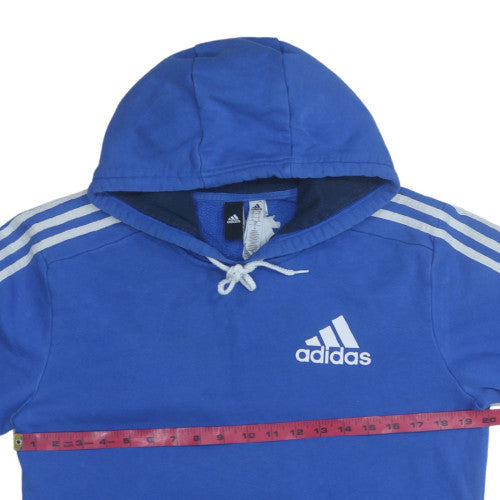 Mens UK Size M adidas Blue Pullover Hoodie