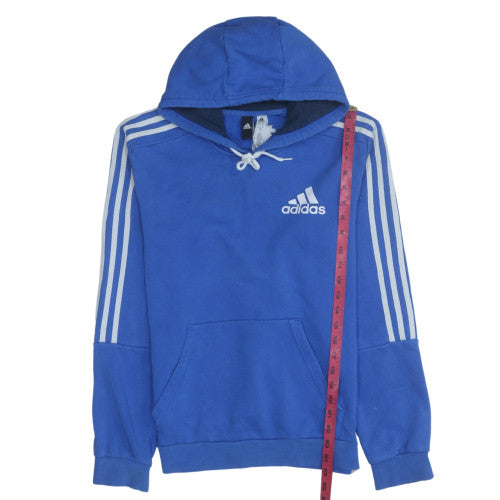 Mens UK Size M adidas Blue Pullover Hoodie