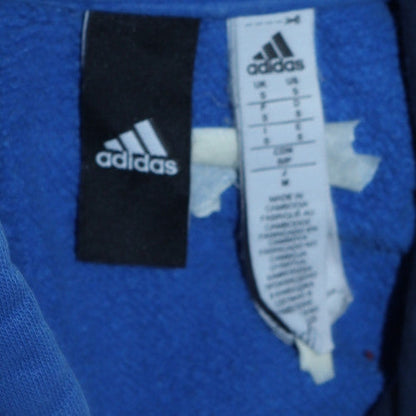 Mens UK Size M adidas Blue Pullover Hoodie