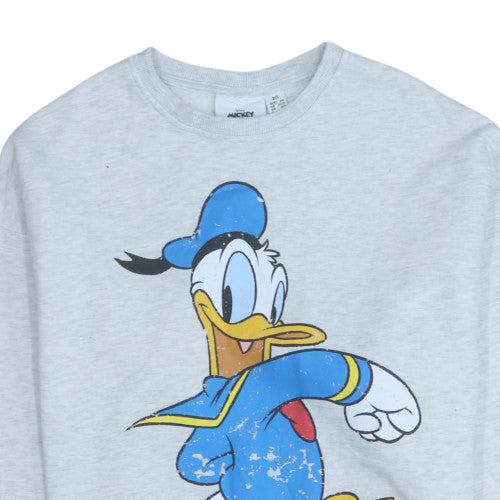 Womens UK Size 2XS Disney Grey Pullover Sweatshirt