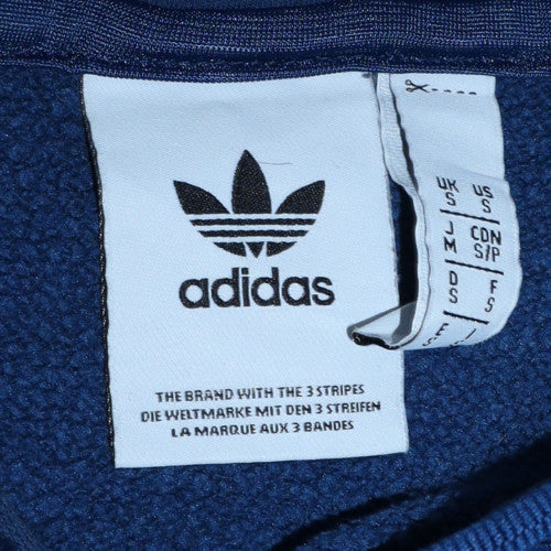 Mens UK Size S adidas Blue Pullover Hoodie
