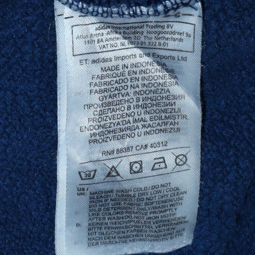 Mens UK Size S adidas Blue Pullover Hoodie