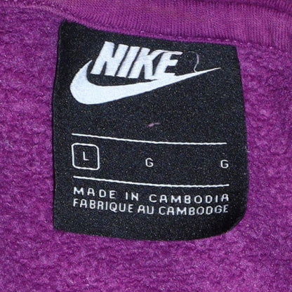 Womens UK Size L Nike Purple Pullover Hoodie