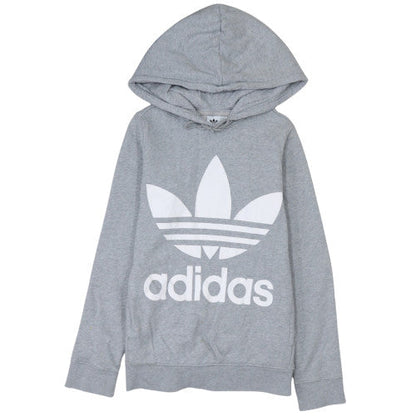 Womens UK Size 8 adidas Grey Pullover Hoodie