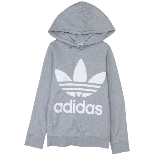 Womens UK Size 8 adidas Grey Pullover Hoodie